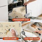 Silicone Baking Mat with 10 Recipes, Non Stick Silicone Pastry Mat, Kneading Dough Rolling Mat Silicone Mats for Baking Cookie, bread, Pizza, Surdough, Extra Thick Oven Mat & Dishwasher Safe
