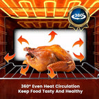 GWY Air Fryer Wire Rack for Cuisinart TOA-60 65 70 Air Fryer Convection Toaster Oven, Air Fryer Stainless Steel Basket Tray Accessories Replacement Parts, Dishwasher Safes