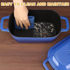 Enameled Dutch Oven for Sourdough Bread Baking, 3.6QT Oval Cast Iron Bread Pan with Lid