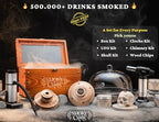 Food and Drink Smoker Kit with Smoke Gun, 8" Smoking Cloche Glass Dome, Acacia Cocktail Smoke Top and Wood Chips (Apple & Cherry) - Whiskey Smoker Kit - Gifts for Men