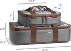 Rachael Ray Lugger Duo, Insulated Casserole Carrier for Hot or Cold Food, Thermal Lasanga Lugger Tote for Pockluck, Parties, Picnic, and Cookouts, Fits 9" x 13" Baking Dish, Sea Salt Grey