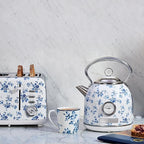 Laura Ashley Stainless Steel Electric Kettle 1.7 Liter - 1500W Rapid Boil Electric Kettles for Boiling Water - Electric Tea Kettles Automatic Shut Off - Overheat & Boil Dry Protection Cordless Kettle