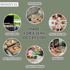 INFINITY EL Disposable Aluminum Foil Pans 20 Pack | Full Size 20.5" x 13" x 3" Deep Disposable Pan, Aluminum Baking Pan | Heavy Duty Foil Pan for Roasting Turkey, Lasagna, Thanksgiving, Christmas