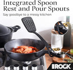 THE ROCK 1TSP 13PCS Cookware Set – Pots and Pans Set Non Stick with ROCK.TEC – Nothing Sticks, Never Warps, Lasts Longer – Healthy, Multifunctional, All-in-One Fry Pan, Saucepan, Stockpot & More