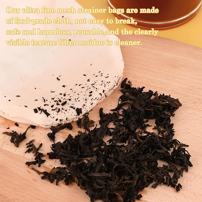 WMKGG Ultra Fine Mesh Strainer Bags,Cheese Cloth Bag for Straining, with Stainless Steel Handle Frame for Juices,Nut Milk,Fresh Cheese,Yogurt (Large Size)(9.15"Wx13.6"D)