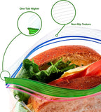 TYPLASTICS Sandwich and Snack Bags, Storage Bags for Food On the Go, Double Zipper for Freshness, Easy Open Design, Reclosable, 360 Count