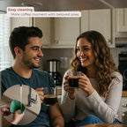 Pour-over Coffee Set Fit for 1-2 Cup Coffee Brewing at Home/Outdoors, Includes 1 Two-way Dripper & 80 Disposable Fabric Coffee Filters, Flip-and-use Dripper with Cone & Trapezoid Shape