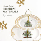 Christmas Tree Gold Cake Stand