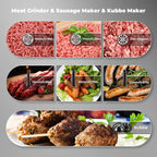Meat Grinder Electric 3200w Digital Touch Control Commercial Heavy Duty Meat Grinder and Sausage Stuffers, Kubbe Kit for Household Use & Commercial