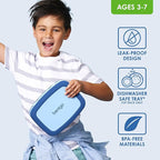 Bentgo Kids Bento-Style 5-Compartment Leak-Proof Lunch Box - Ideal Portion Sizes for Ages 3 to 7 - Durable, Drop-Proof, Dishwasher Safe, PFAS & BPA-Free & Made with Food-Safe Materials (Blue)