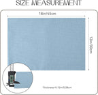 Romanstile Cloth Placemats Set of 4-12 x 18 Inch, Heat Resistant Double Layered Thickened Burlap Place Mats, Washable Faux Linen Farmhouse Table Mats for Kitchen/Dining/Party/Outdoor, Blue