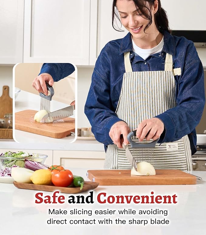 Onion Slicer PRO | Onion Cutter | Holder for Slicing | Lemon Vegetable Cutter for Potato and Tomato, Avocados, Eggs, Food Slicer Assistant Tool for Slicing Fruit and Meat