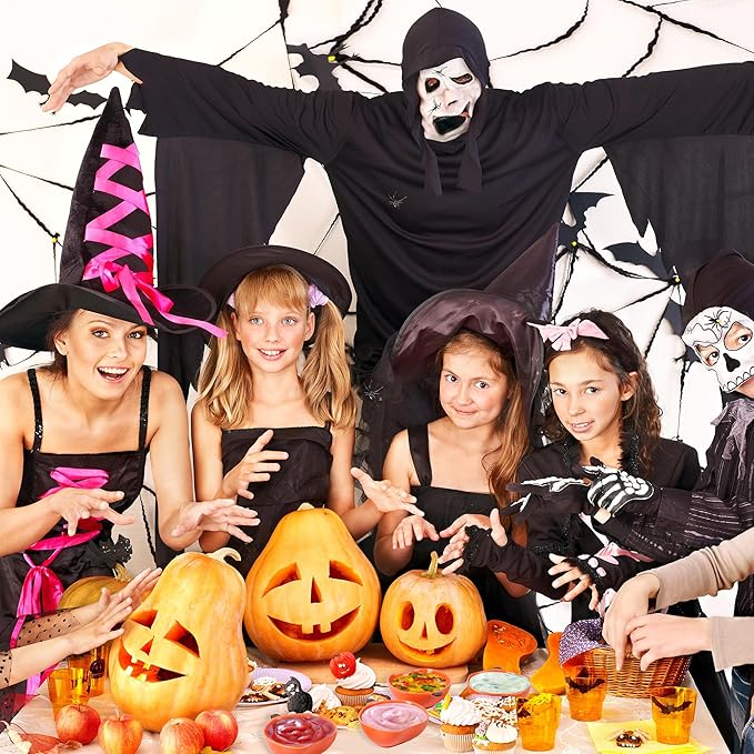 Kolewo4ever 12 Pieces Pumpkin Ramekins Haiioween Bowls Ceramic Pumpkin Bowl 6 Ounces Ramekins for Fall Halloween Serving Dip, Sauce, Condiments,Snack