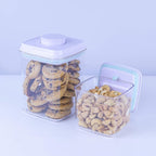 BopTop (2pc Set) Airtight Food Storage Container – Mechanical Silicone Seal Canister - BPA-Free Stackable - 1.5Qt/.5Qt