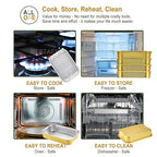 13"x 8.9" Sturdy Aluminum Foil Pans with Lids and Handle (5 Pack), 2X Thicker Heavy Duty, Dishwasher, Reusable Microwavable for Cooking, Baking, Reheating, Freezer, Oven, Recyclable, 118oz