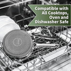 Hybrid Nonstick 5 QT Stockpot with Lid Two Handles, Stainless Steel Stockpot with Honeycomb Texture,Compatible with All Cooktops,Dishwasher and Oven Safe