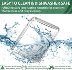 Baking Sheets Set of 2, HKJ Chef Cookie Sheets 2 Pieces & Stainless Steel Baking Pans & Toaster Oven Tray Pans, Rectangle Size 16 x 12 x 1 inch, Non Toxic & Healthy & Easy to Clean