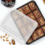 E-far Small Baking Pan with Lid, 10.4 x 8 Inch Nonstick Stainless Steel Rectangle Cake Pan with Cover for Baking Brownies Lasagna, Stainless Steel Core & Nonstick Coating, Non-toxic & Oven Safe