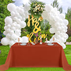 Fitable 6 Pack Rust 90?56 Inch Rectangle Tablecloth - Stain Resistant and Washable Table Cover, Polyester Fabric Table Cloth for Wedding, Party, Banquet, Formal Events