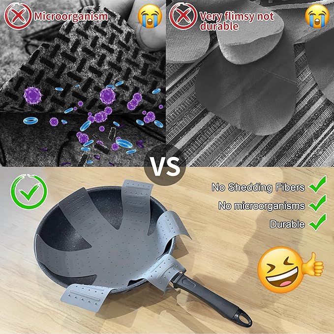 Pot and Pan Protectors for Stacking, Pot Pan Separators Cookware Protector 3 Pack, Dividers Anti-Slip Foldable for Multiple Sizes Pots and Pans Avoid to Scratching or Marring