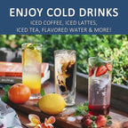 wirsh Iced Tea Maker with 3QT Pitcher, Iced Coffee Maker with Strength Control and Reusable Filter, Perfect For Iced Coffee, Latte, Tea, Lemonade, Flavored Water, Black