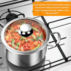 Stainless Steel Pots and Pans Set, 6 Piece Kitchen Induction Cookware Sets with Glass Lids, Works with Induction, Electric and Gas Cooktops, Non Toxic, Oven & Dishwasher Safe