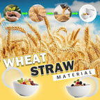 Wheat Straw Bowls Set 40 OZ, Unbreakable Bowls with Dust-Proof Lids Set of 4, Microwave & Dishwasher Safe, Alternative Reusable Plastic Bowl for Cereal, Soup, Salad and Ramen, White
