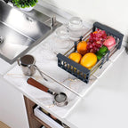 Dusk & Decor Folding Stone Dish Drying Mat – Quick-Drying Diatomaceous Earth Kitchen Mat for Counter – Foldable, Non-Slip Diatomite Sink Tray for Dishes and Utensils - White