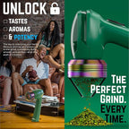 Mamba Original 1g Green USB Electric Herb Grinder. Small Portable Metal Herbal Machine & Spice Mill for the Kitchen