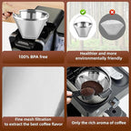 Reusable Cone Coffee Filters 4，304 Stainless Steel Permanent Coffee Filter，Permanent Filter for Ninja Coffee Maker, 2Pcs Permanent Cone Filter 4