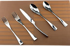 Silver Hammered Mirror Flatware Set,20 Piece Service for 4,Cutlery for Home Kitchen Restaurant Hotel