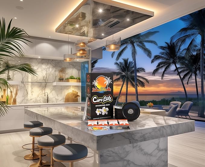 Digital Starter Curing Kit: V2 Lid Set - 4 Airtight Digital Wide Mouth Mason Jar Lids, Celsius/Fahrenheit, ON/OFF Switch + 8G Organic 2 Way Humidity Packs (4-Pack)