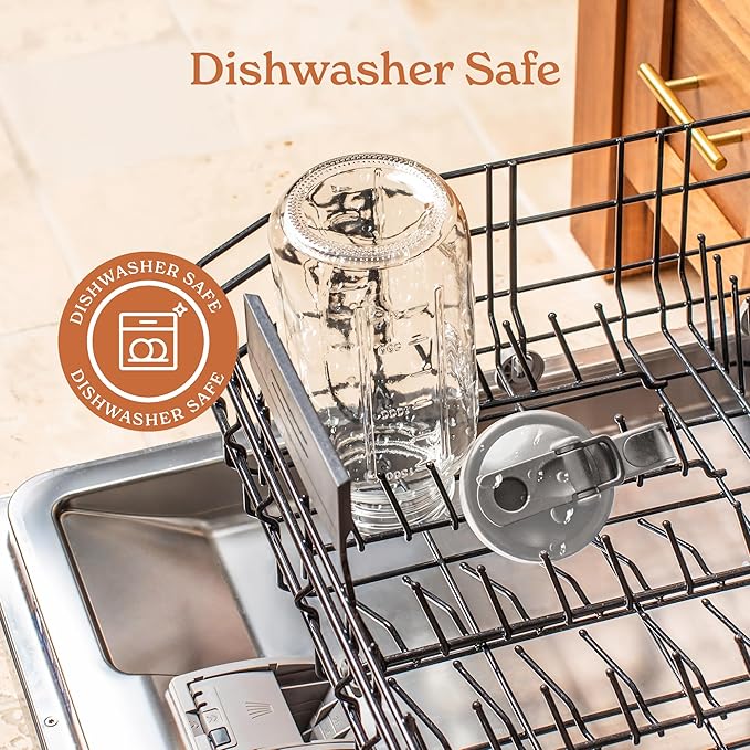 SMIRLY 64 oz Mason Jar Pitcher,Glass Pitcher with Wide Mouth,Water Jug with Double Leak Proof Lid for Iced Coffee,Hot Water,Breast Milk