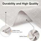 Homaxy Cloths Placemats for Dining Table Set of 6, Heat Resistant Washable Cotton Linen Blend Table Mats, Easy to Clean Place Mats for Indoor Outdoor Party Kitchen Decoration, 13" x 19", Beige