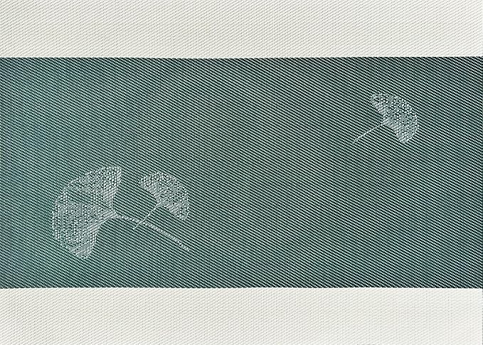 PIGCHCY Placemats Set of 8, Country Rustic Placemats Non-Slip Washable Durable Table Mats for Home/Dining Room Decoration (Green,18 X 12 inches)