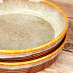 Large Quiche Tart Pans Pan, 17 oz Ceramic Au gratin pans, Fluted Ruffled Edge for Quiche Baking Dish/Pie Pan - Microwave Freezer Dishwasher Oven safe - Great Gift for Bakers 8 Inch