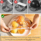 120PCS Reusable Bowl Covers for Bread Proofing, Elastic Plastic Covers for Sourdough Rising and Baking Supplies, Stretchable Wrap for Storage Containers