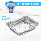MontoPack Aluminum Foil Pans Half Size Roasting Chafing Pan | Bulk 10 Pack of 9x13 Tins for Cooking, Baking & Catering | Heavy Duty Disposable Cookware Steam Table Trays for Buffet & Food Prepping