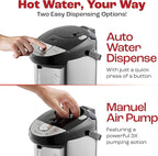 Premium 5.5 QT Hot Water Boiler and Warmer With auto dispense and Manual Pump, Quick Heatup and Keep-Boil Function for Instant On-Demand Hot Water Anytime, Boil-Dry Protection, ETL Approved