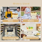 2-Pack Reusable Beeswax Bread Bags for Homemade Bread & Sourdough, Eco-Friendly Organic Food Storage Cloth Bag, Freezer-Safe & Freshness Preservation Longer, XL Large Capacity Portable (13’’x17’’)