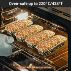 EUSOAR Mini Cake Pans with Lids, 50pcs 6.8oz Disposable Aluminum Foil Small Loaf Baking Pans with Lids, Souffle Muffin Liners Cupcake Containers Wrappers Cheesecake Creme Brulee Ramekins Pan
