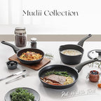 PRICUSIS Nonstick Frying Pan, 8/10/12 Inch Skillet with Stay Cool Handle, Fully Coated, Induction Compatible & Oven Safe, 100% Dishwasher Safe, PTFE & PFOA Free（12 Inch, Black Sesame）