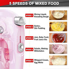 Lord Eagle Hand Mixer Electric 400W, 5 Speed handheld Mixer, 5 Stainless Steel Accessories for Baking Cake Egg Cream Food Beater, Turbo Boost/Self-Control Speed + Eject Button