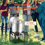 VEVOR 80 Qt Seafood Boiling Kit with Strainer, Outdoor Seafood Boil Pot and Basket, Cooking Set for Crab Crawfish Lobster Boiling, Aluminum Stockpot with 100,000 BTUs Propane Burner and Steamer Rack