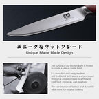 6 Inch Chef Knife, Japanese 10Cr15MoV High Carbon Stainless Steel Kitchen Knife, Multipurpose Ultra Sharp Kitchen Utility Knife with Ergonomic Pakkawood Handle