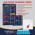 Easy Air Fryer Magnetic Cheat Sheet For Beginners and Expert Users, Air Fryer Cooking Time Magnet Sheet, Air Fryer Cooking Guide, Kitchen Gadgets,Air Fryer Accessories