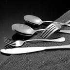 Silverware Set, 40 Piece Stainless Steel Cutlery Sets for 8, Heavy Duty Flatware, Mirror Polished Forks Spoons and Knives Set, Reusable Utensils for Home Kitchen, Dishwasher Safe