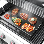 onlyfire Universal BBQ Griddle for Charcoal/Gas Grills, Ceramic Coated Non-Stick Flat Top Griddle with Handles for Outdoor Cooking, 25" x 16"