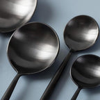 Homelux Theory 2 Sets of 5pc Matte Black 18/10 Stainless Steel Flatware, Stainless Steel Kitchen Utensils, Modern Utensils & Contemporary Flatware Set, Elegant Adaline Royal Forks Spoons Cutlery Set