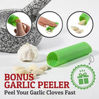 PriorityChef Heavy Duty Natural Granite Mortar and Pestle Set, 1.5 Cup, Carved from Natural Granite, Make Fresh Guacamole, Salsa, Pesto, Stone Grinder Bowl, Herb Crusher, Spice Grinder, White